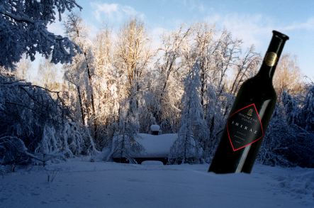 Rosemount in snow beside the sauna buried in snow